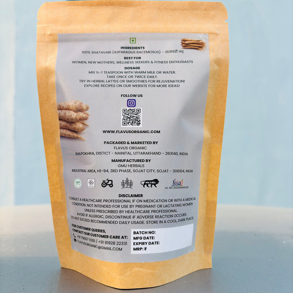 Shatavari Powder Pouch Back