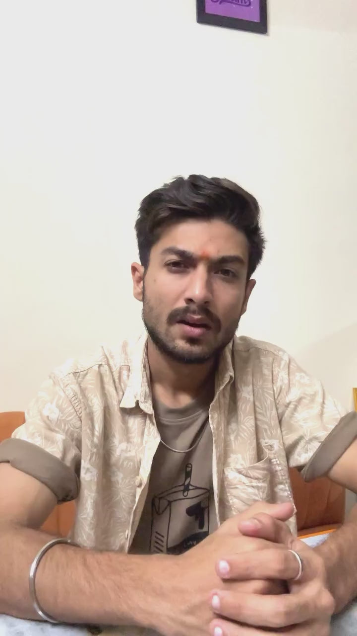 A man consuming Flavus Organic Shatavari Powder & Ashwagandha Powder